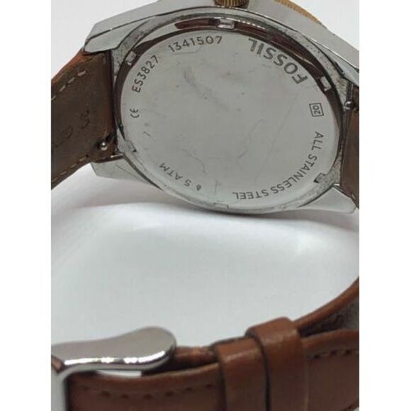 Fossil ES3827 Women's Brown Leather Analog Dial Quartz Genuine Wrist Watch Bb955 - Picture 8 of 9